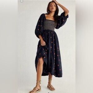 Free People Dahlia Embroidered Maxi Dress